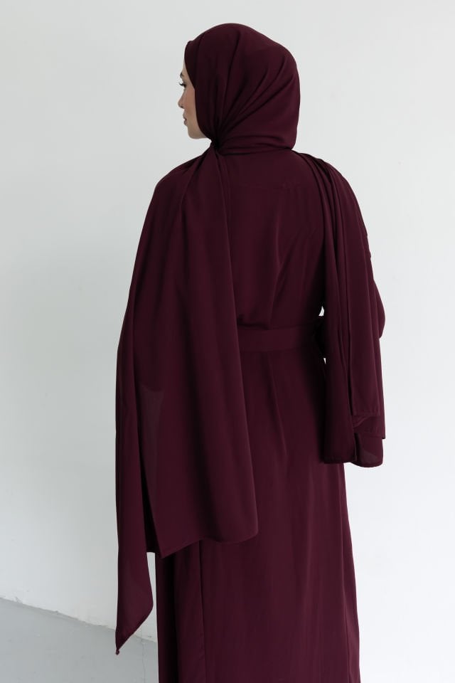 Medine İpeği Şal-Bordo