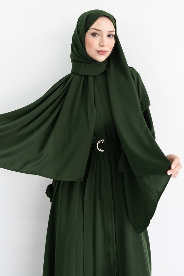 Medine İpeği Şal-Kına Yeşili