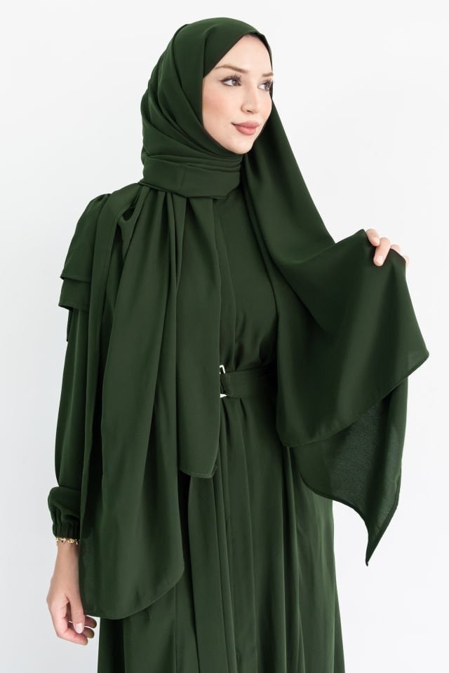 Medine İpeği Şal-Kına Yeşili