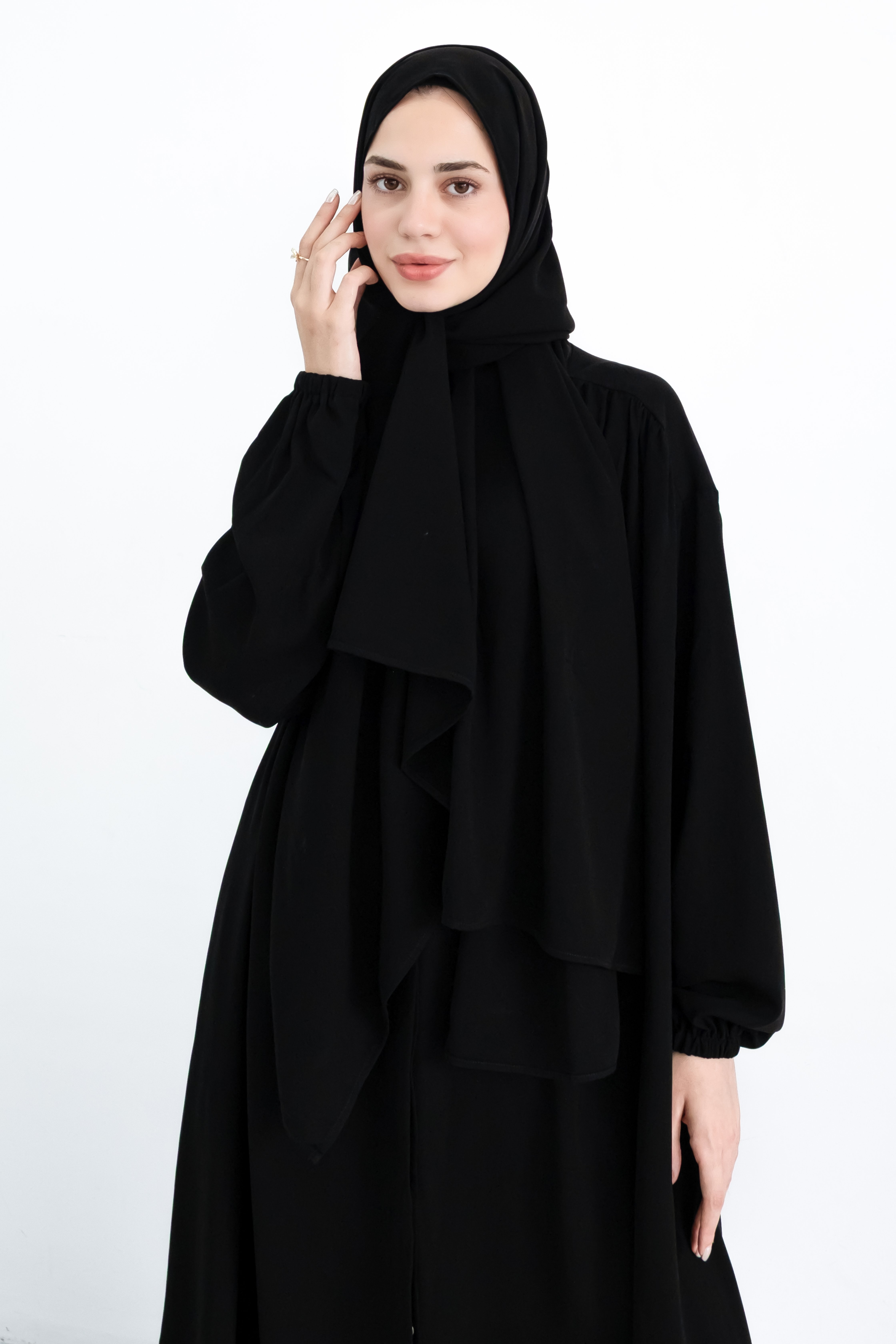 Medine İpeği Şal-Siyah