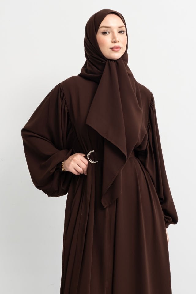 Medine İpeği Şal-Kahve