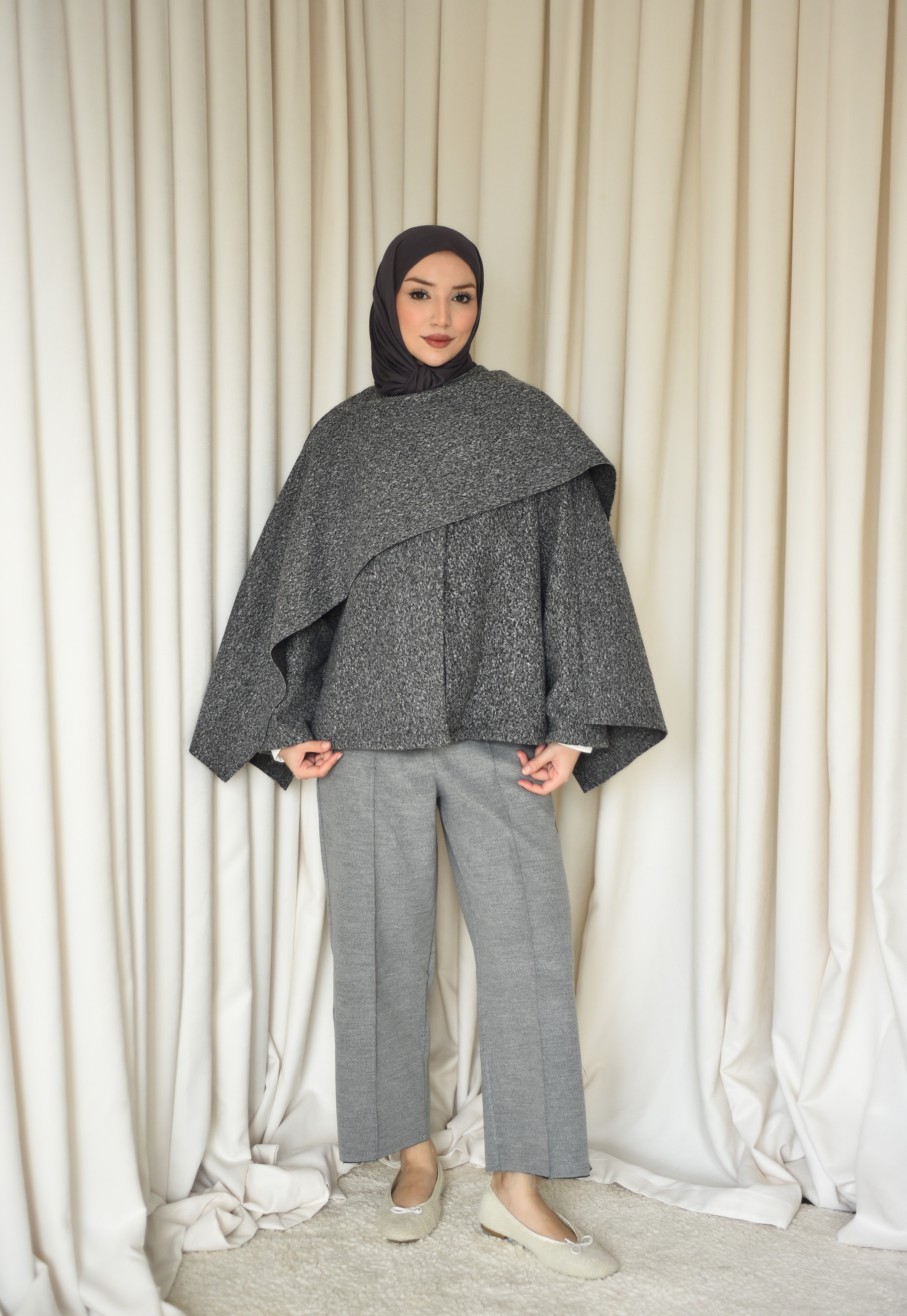 Şallı Hırka - Gri