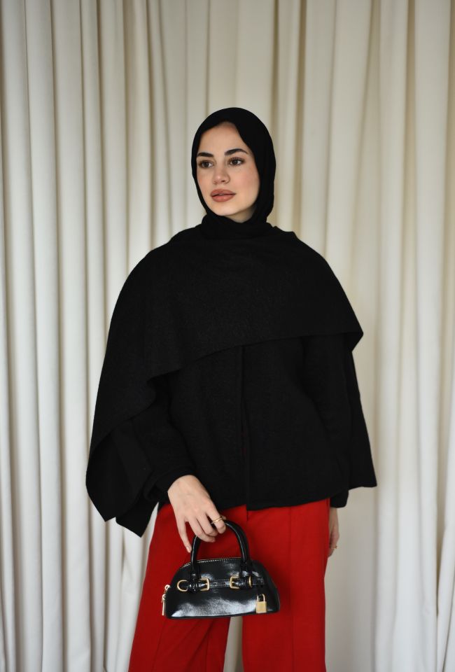 Şallı Hırka - Siyah