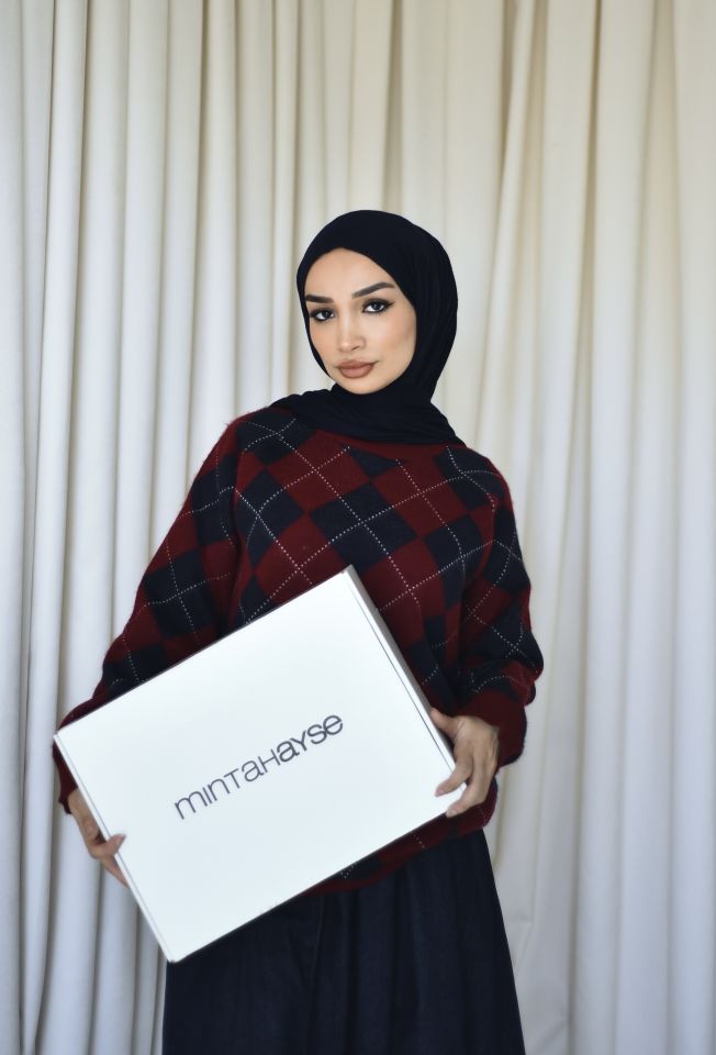 Kareli Kazak - Lacivert