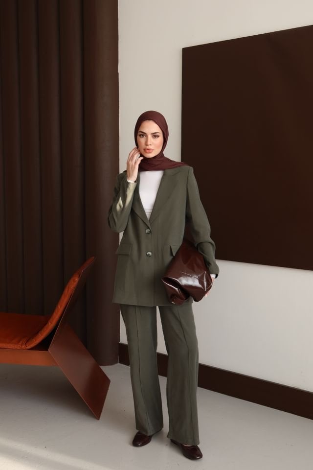 Ceketli Takım - Gri