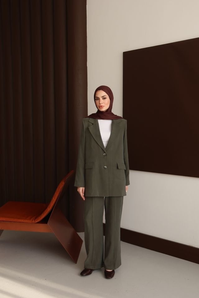 Ceketli Takım - Gri