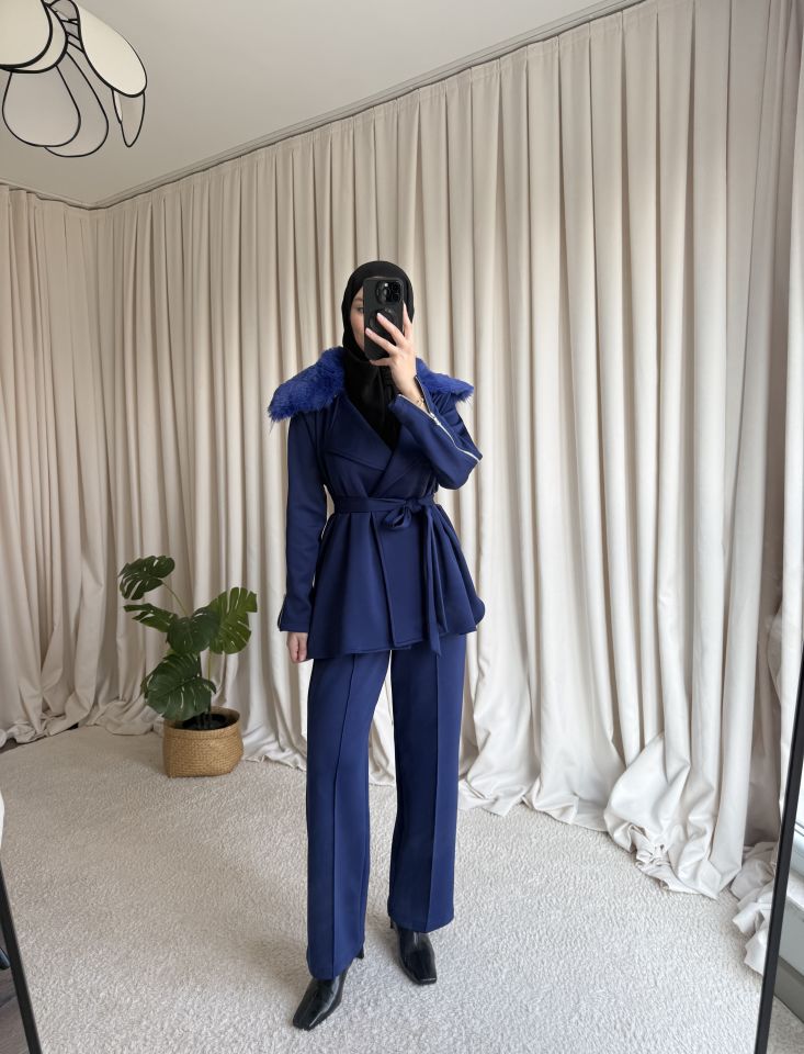 Scuba Kürklü Takım - Lacivert