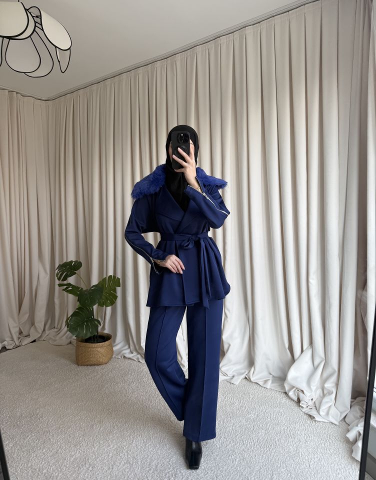 Scuba Kürklü Takım - Lacivert