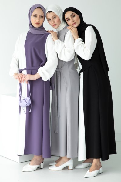 Dama Kuşak Detaylı Elbise