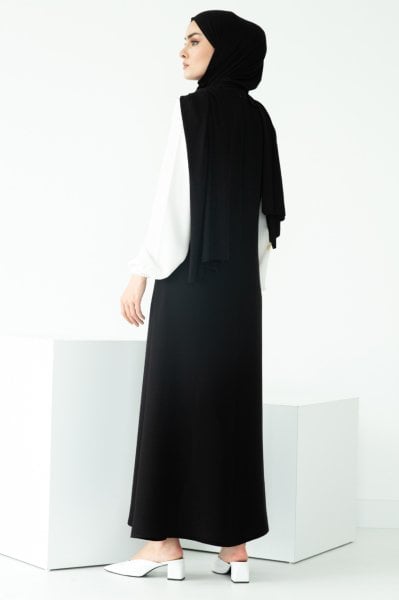 Dama Kuşak Detaylı Elbise