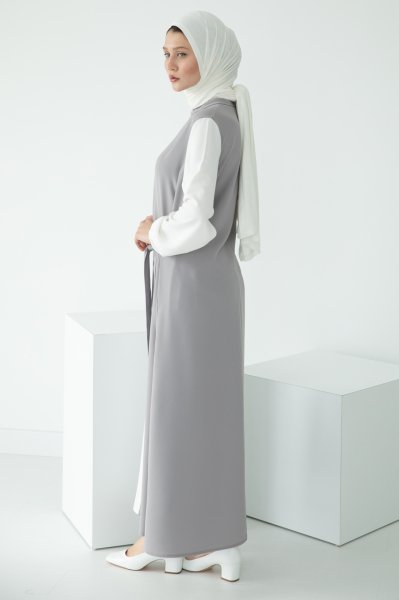 Dama Kuşak Detaylı Elbise