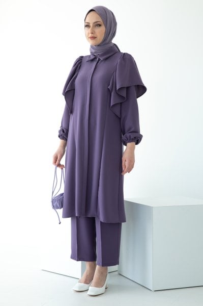 Prenses Gömlek Yakalı Pantolonlu Takım