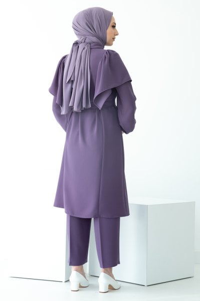 Prenses Gömlek Yakalı Pantolonlu Takım