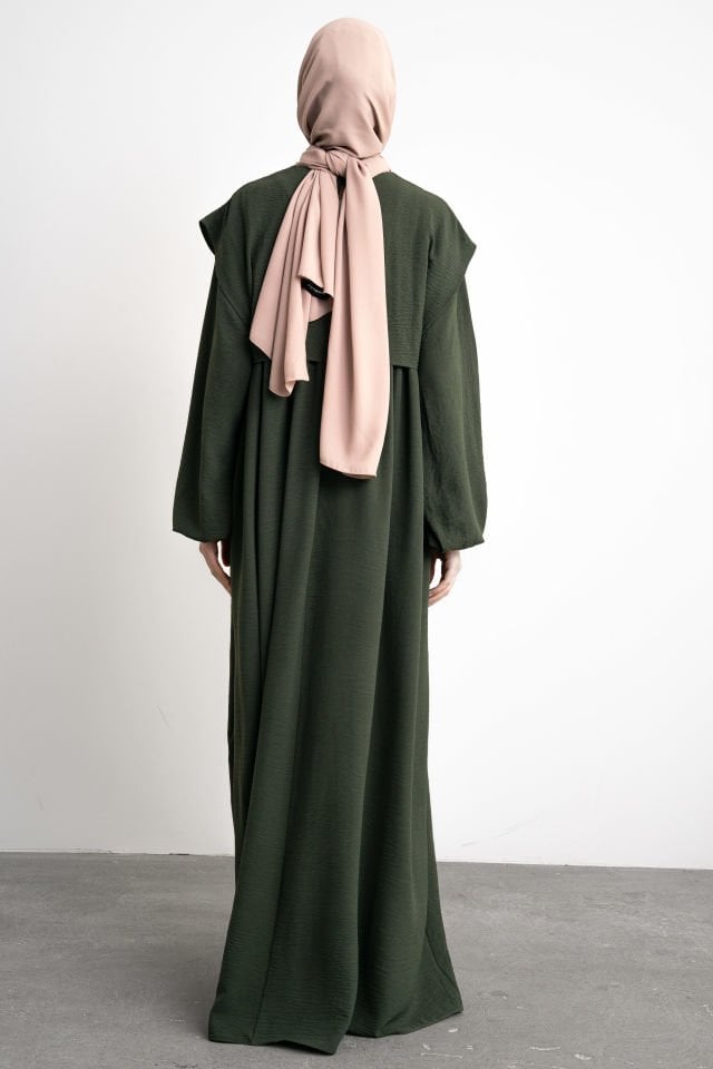 Bohem Gizli Büzgülü Robalı Elbise