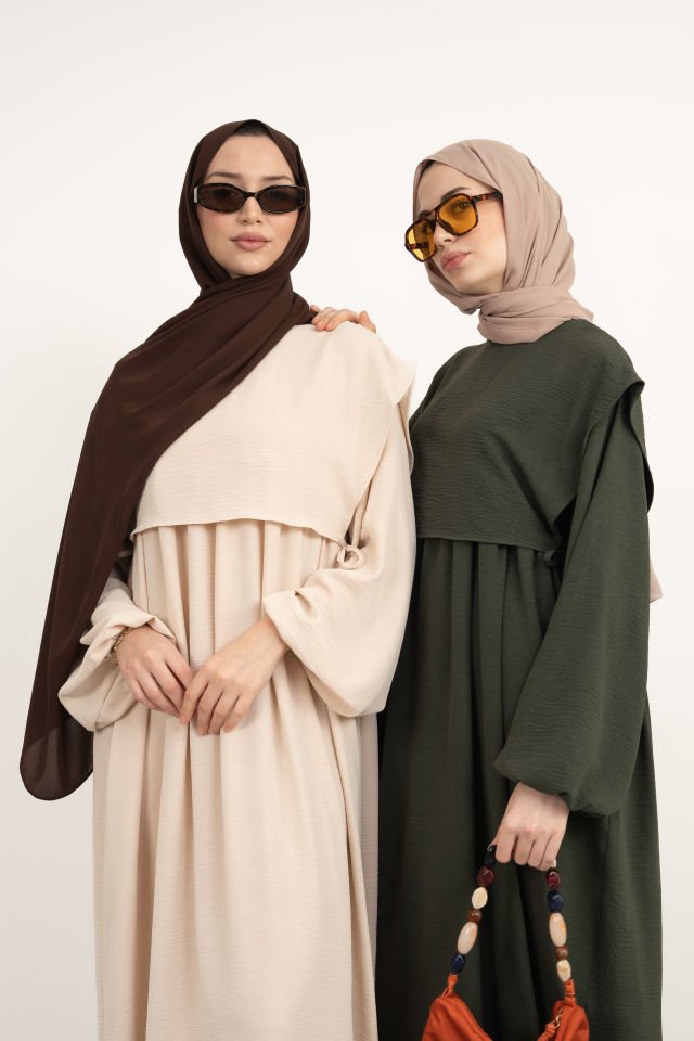 Bohem Gizli Büzgülü Robalı Elbise