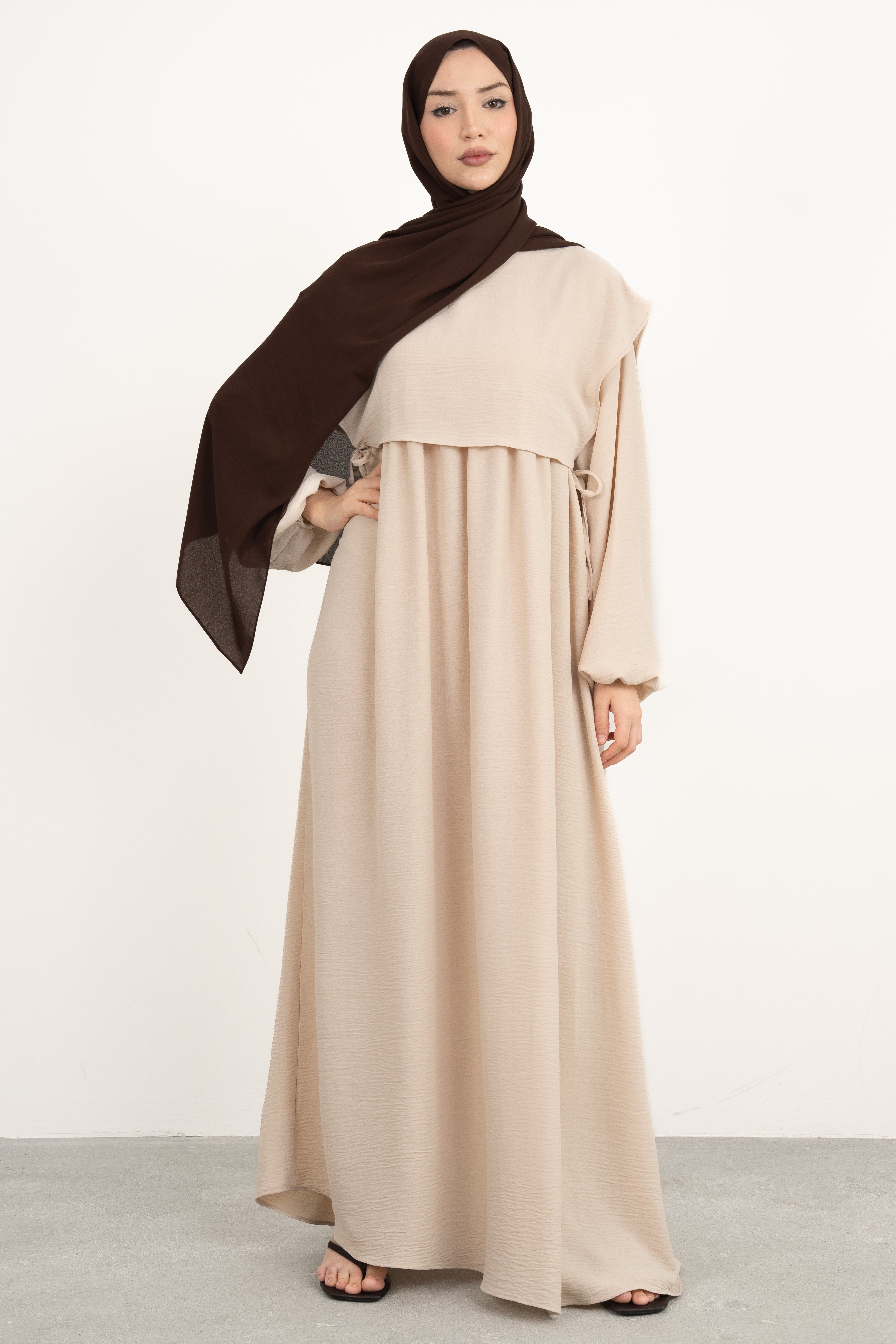 Bohem Gizli Büzgülü Robalı Elbise