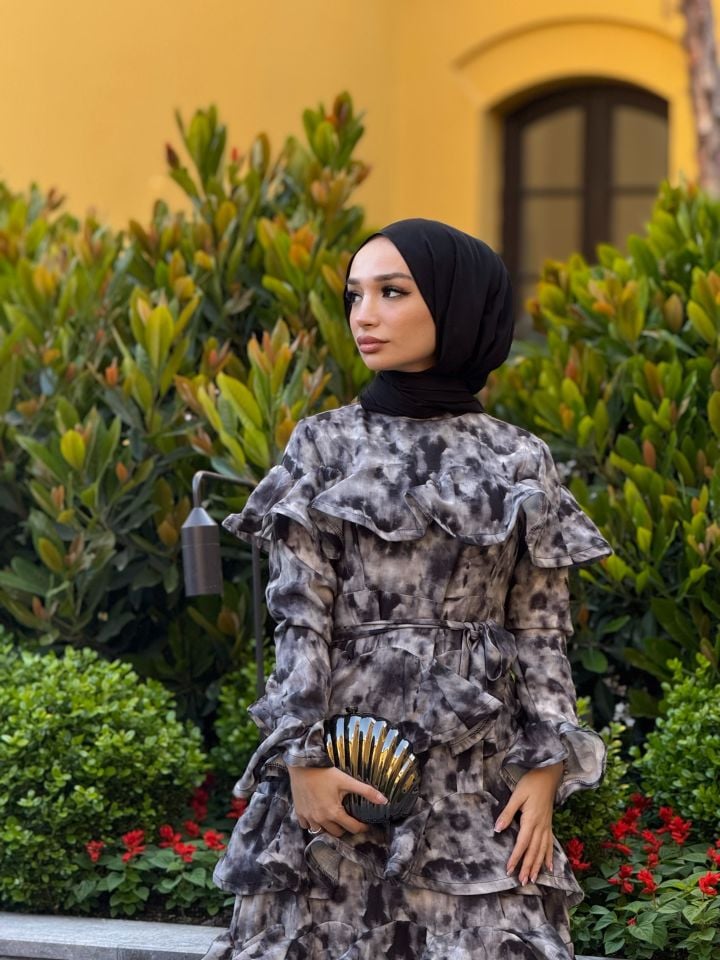 Kontes Volan Detaylı Elbise