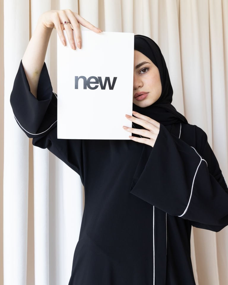 Yazlık Biyeli Abaya - Siyah