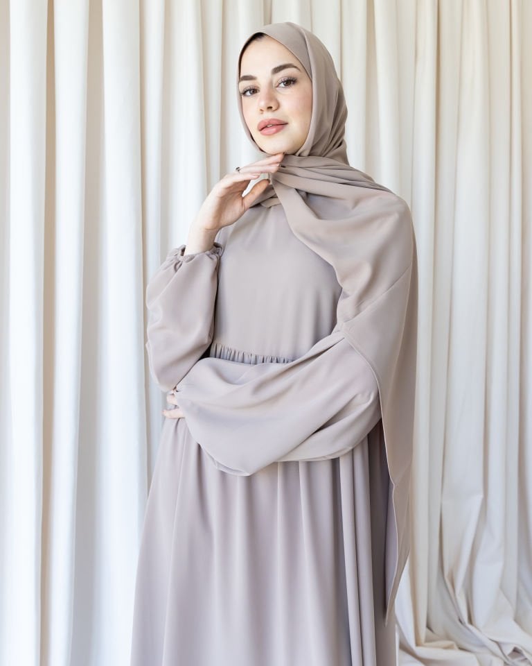 Robalı Elbise - Vizon