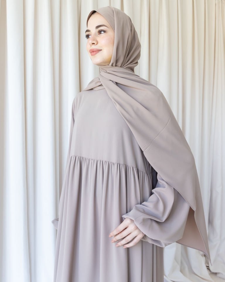 Robalı Elbise - Vizon