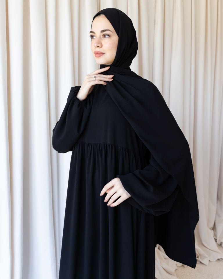 Medine İpeği Şal-Siyah