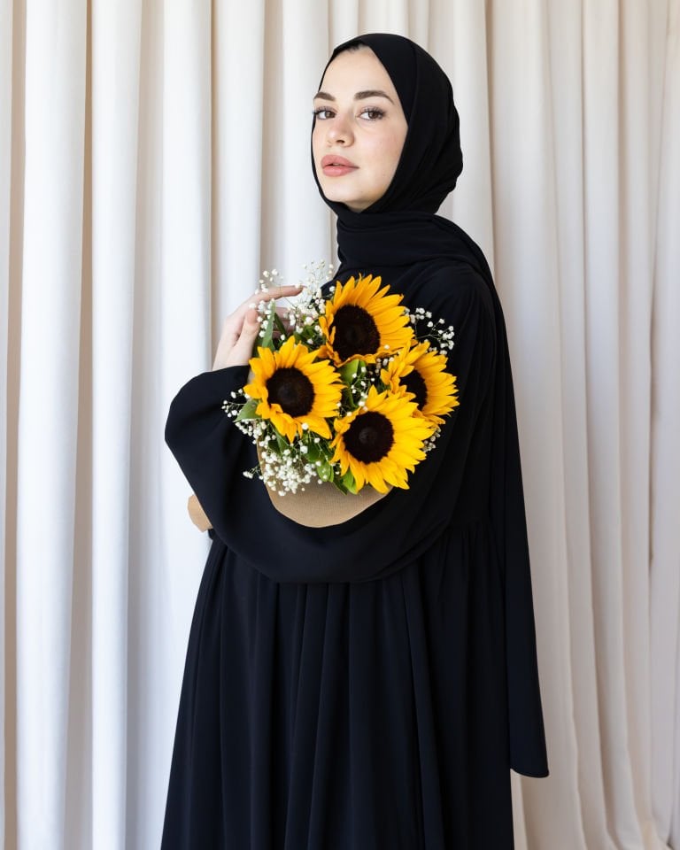 Medine İpeği Şal-Siyah