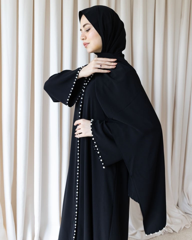 İncili Medine İpeği Şal-Siyah