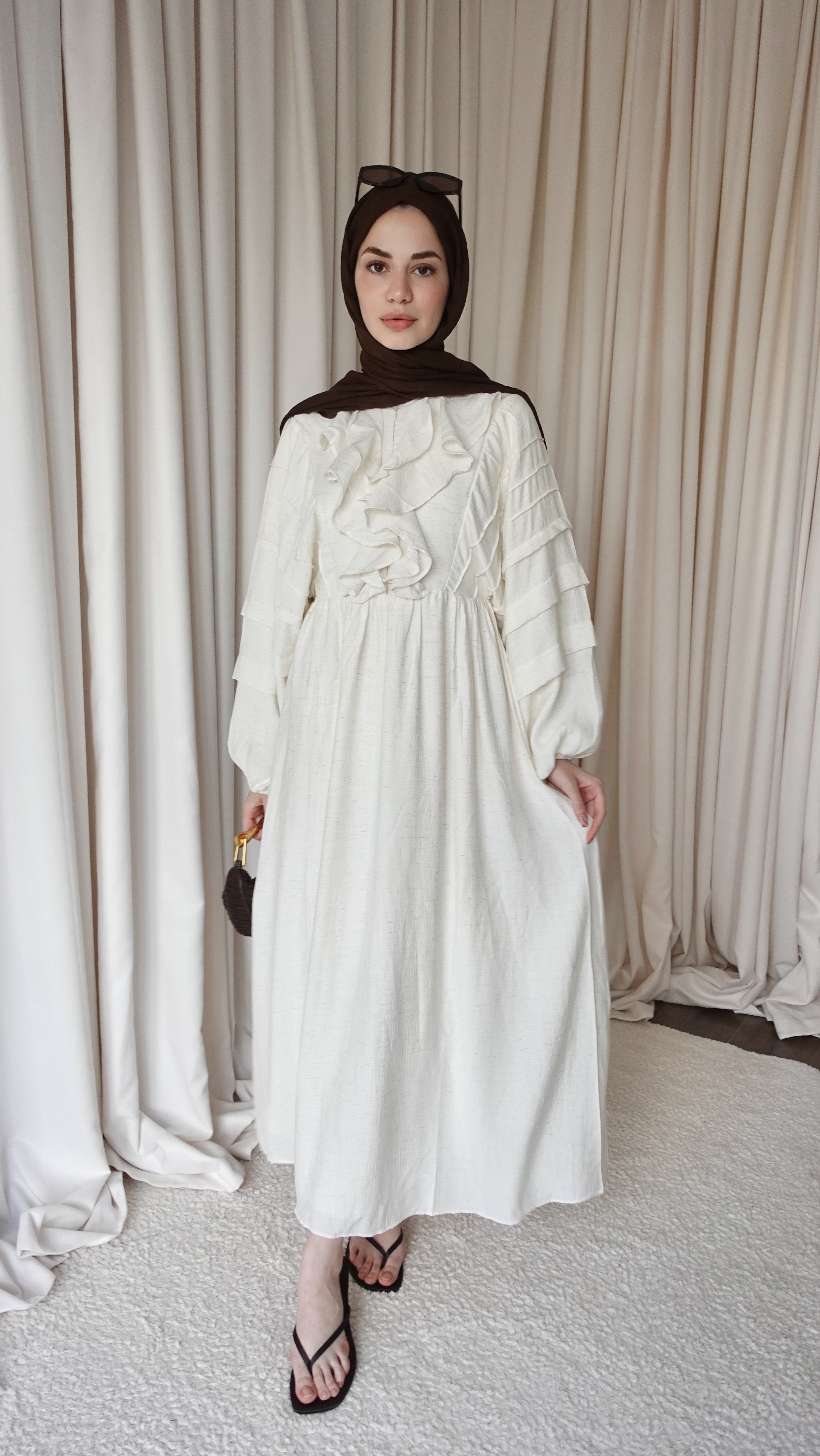 Feryal Elbise - Krem