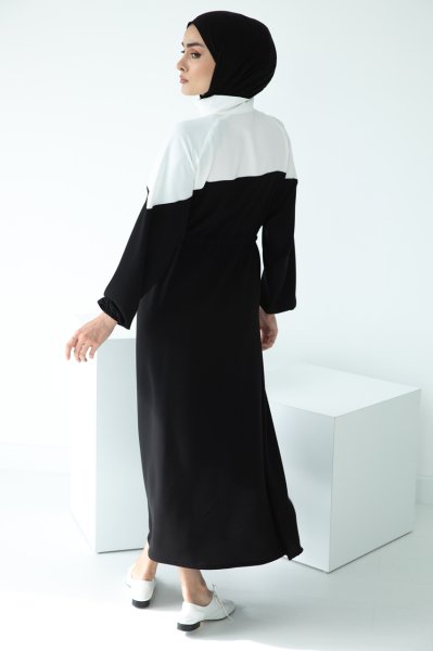 Fermuarlı Kap Siyah Beyaz