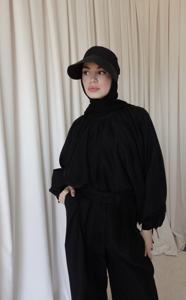 Linen Duru Takım - Siyah