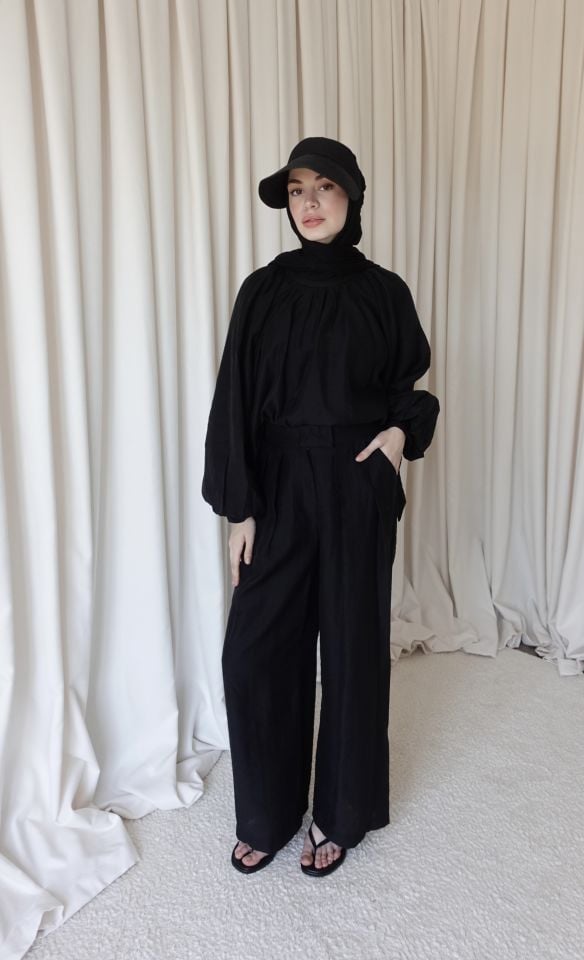 Linen Duru Takım - Siyah