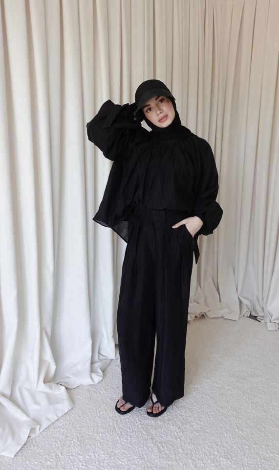 Linen Duru Takım - Siyah