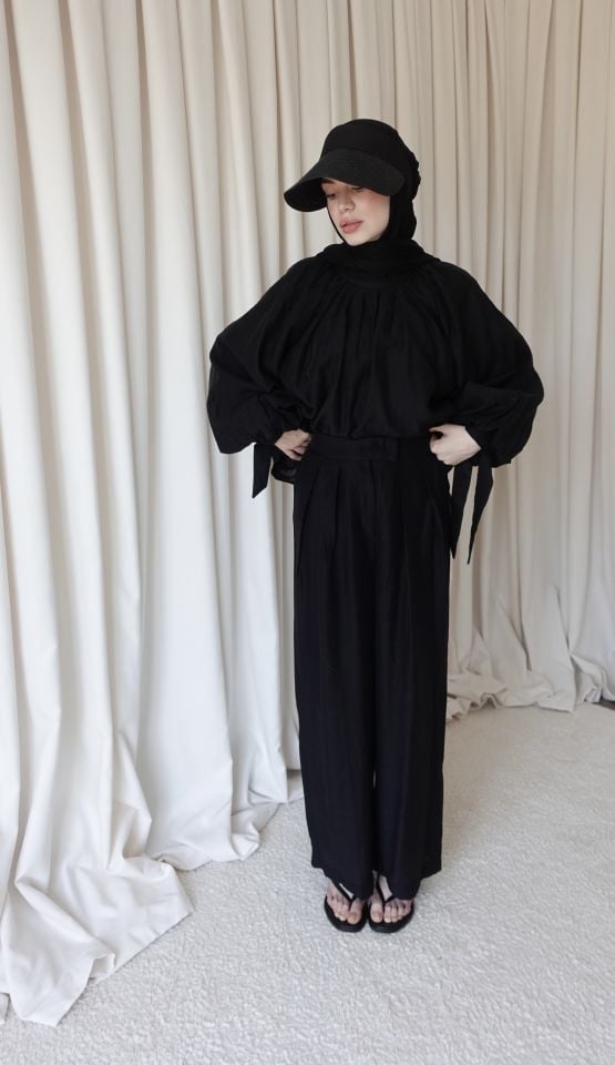 Linen Duru Takım - Siyah