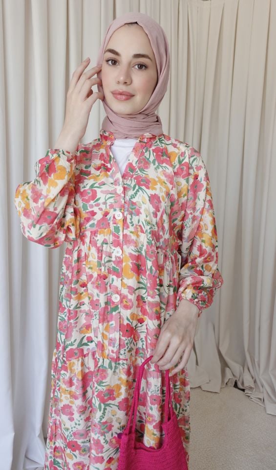 Melodi Elbise - Pembe