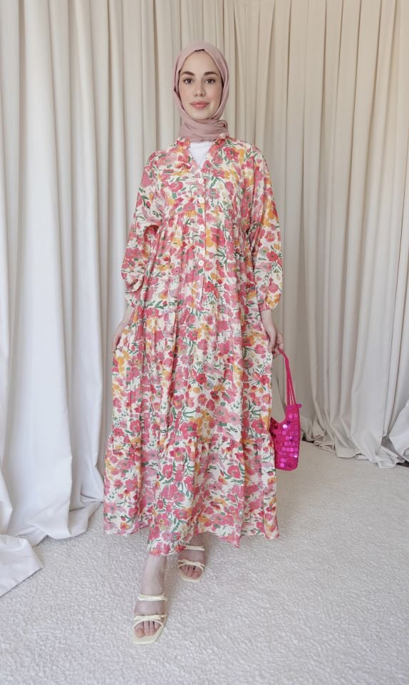 Melodi Elbise - Pembe