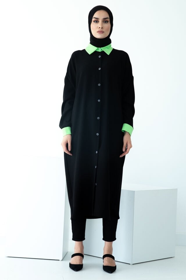 Neon Yeşil Oversize Gömlek