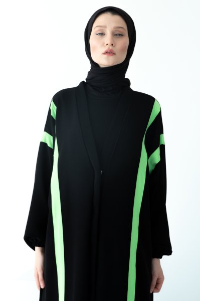 Neon Şertili Abaya Bilek Lastikli