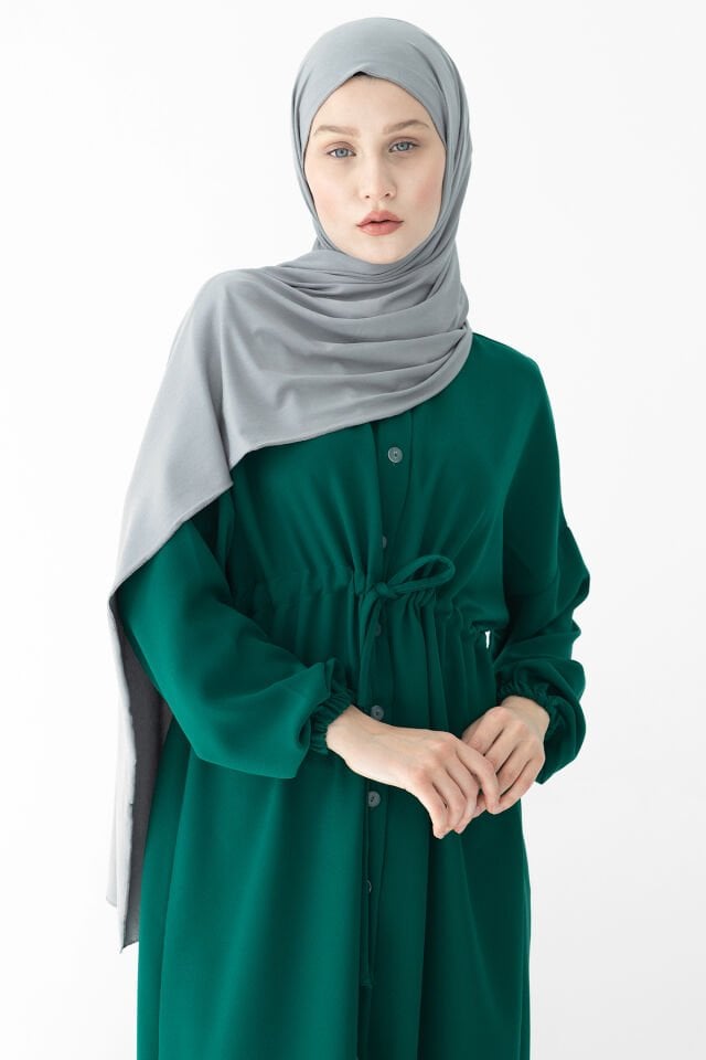 Belden Büzmeli Yakalı Oversize gömlek